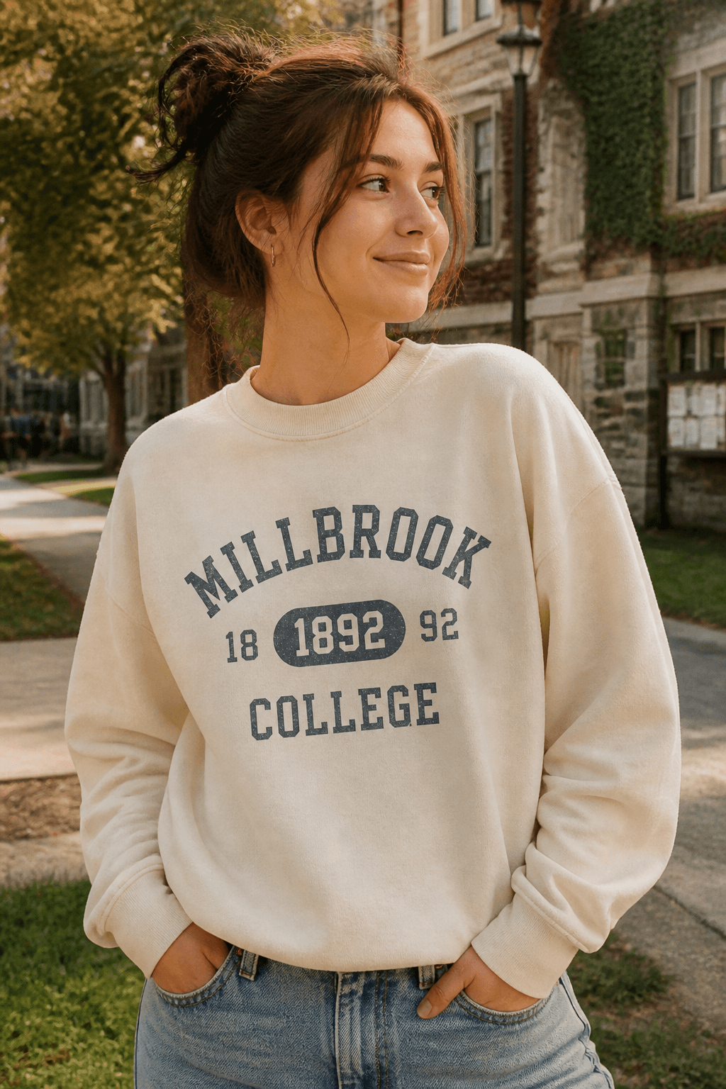 Sweat vintage avec une année universitaire