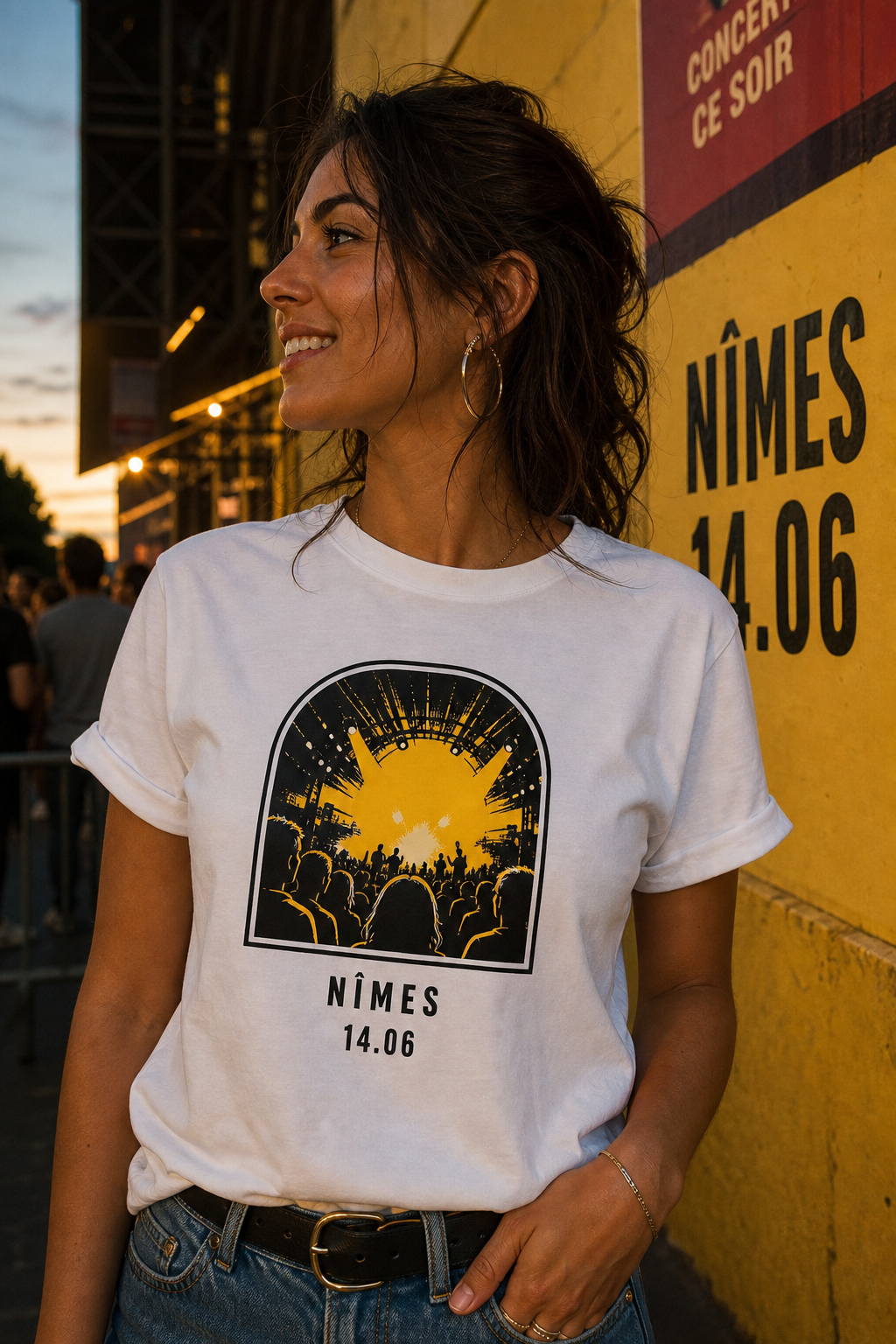 Tee personnalisé avec un souvenir de concert