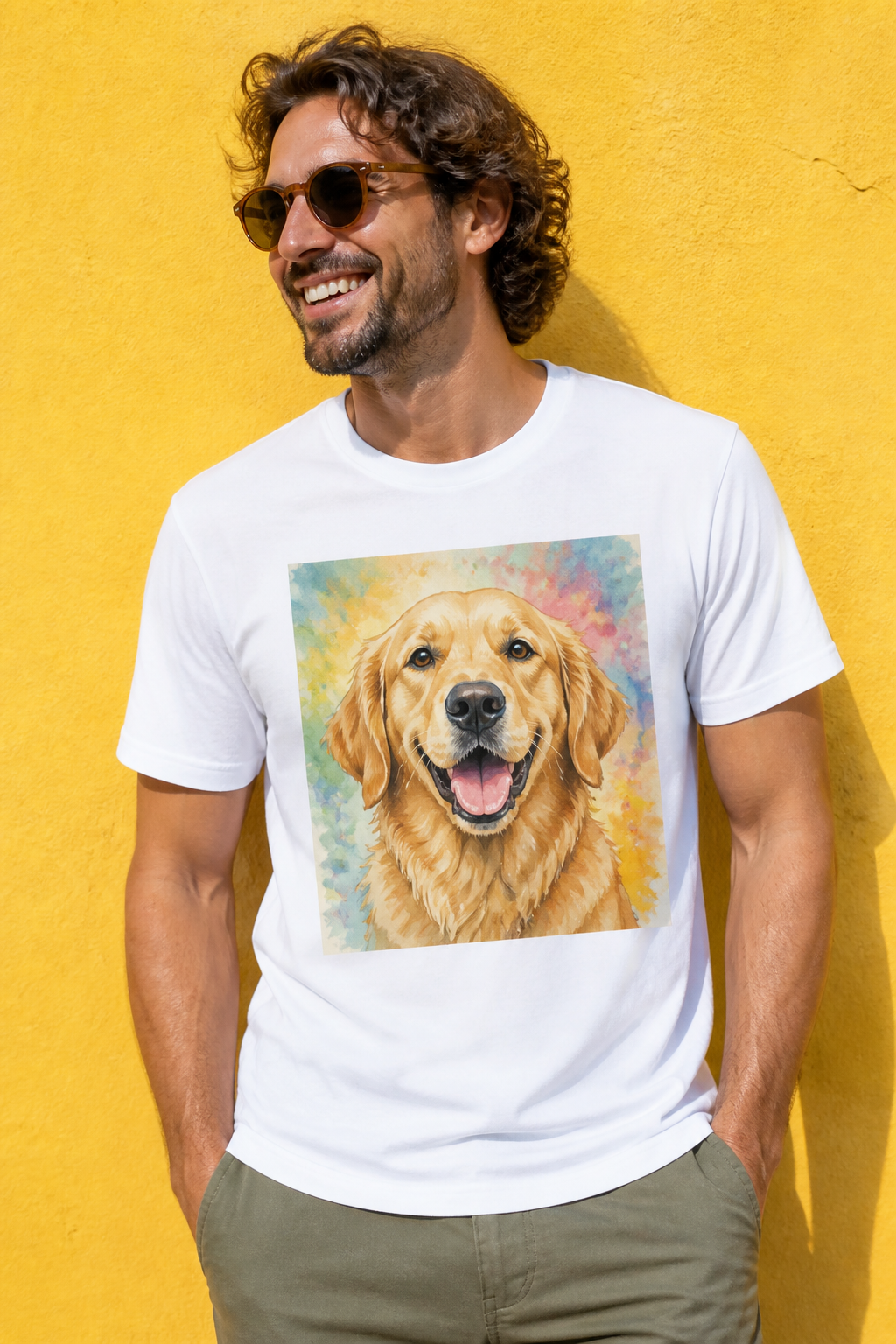Tee personnalisé avec le portrait d’un chien