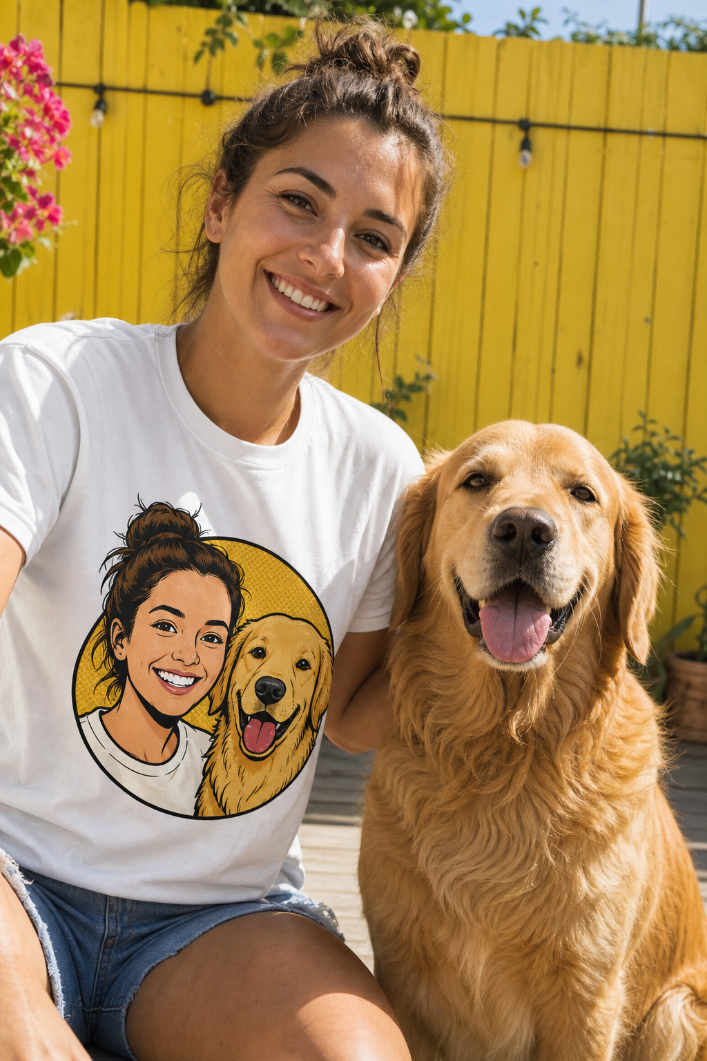 Portrait de chien net, le type de photo à poser sur un t-shirt personnalisé