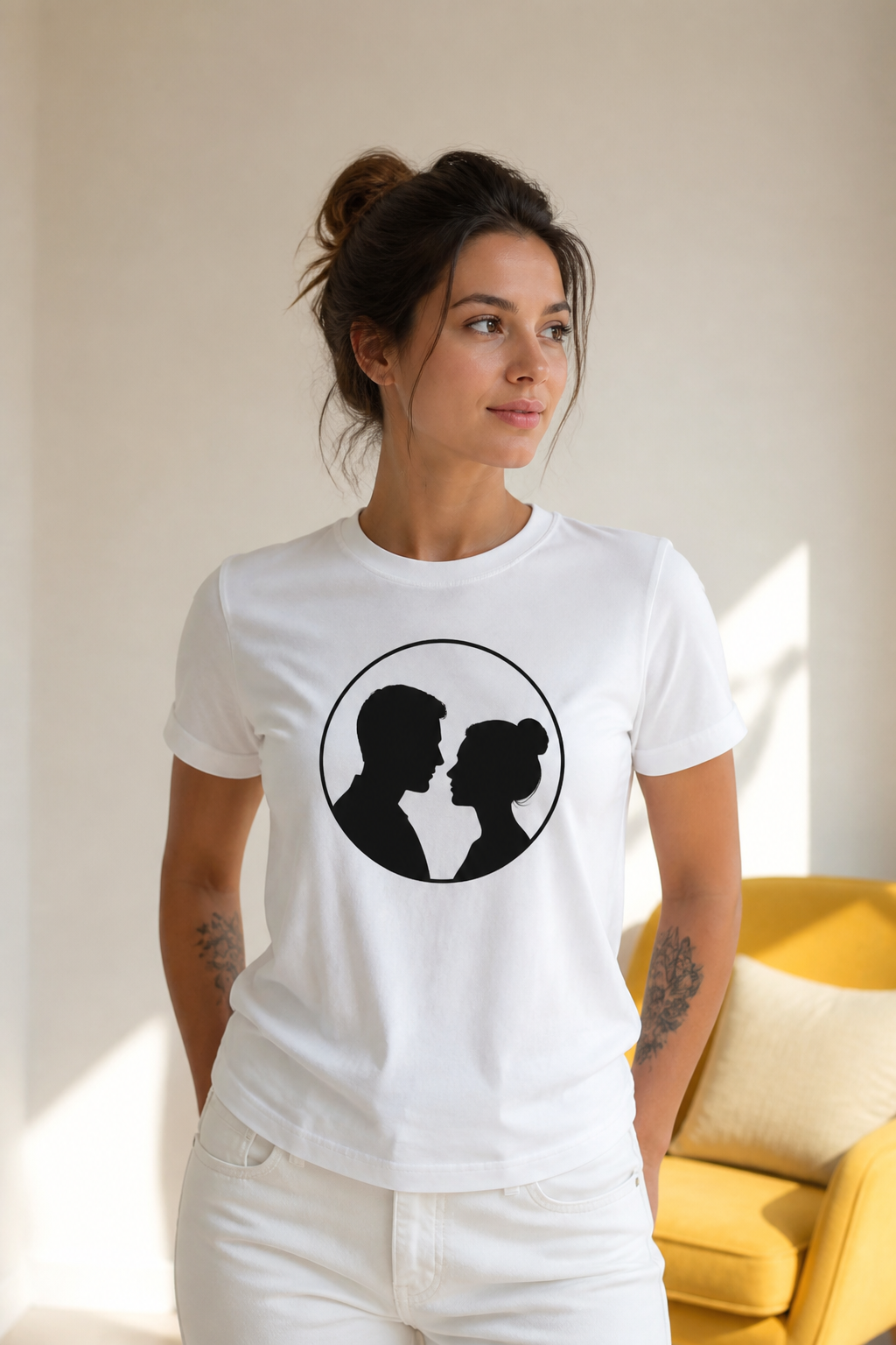 Silhouette d’animal, alternative graphique à la photo réaliste sur un tee